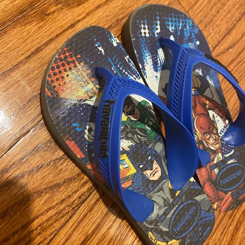 Toddler boys Superman flip flops